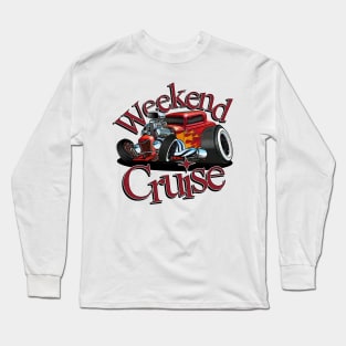 Weekend Cruise - Hot Rod Car Long Sleeve T-Shirt